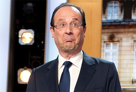 François HOLLANDE surpris